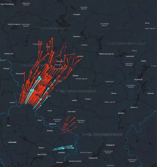 Масовен напад со дронови на Москва ги затвори сите аеродроми