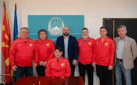 Прием на параолимпиецот Зоран Јовановски во Министерството за спорт пред настапот на ЗПОИ 2026