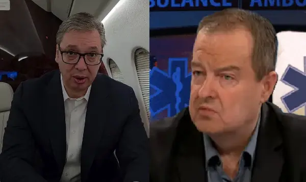 📽️ „ДОБРА ВЕСТ, ДАЧИЌ Е МАЛКУ ПОДОБАР“ Вучиќ го посети министерот пред да замине за Казахстан