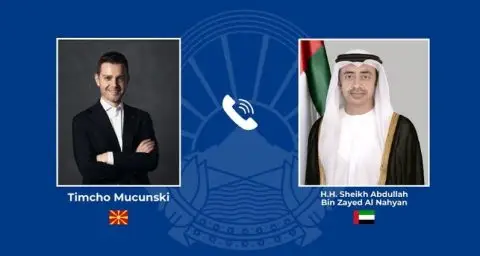 Телефонски разговор Муцунски – Бин Зајед: Силна поддршка, осуда на нападите и повик за деескалација