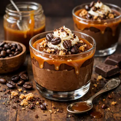 Чоколаден мус со кафе и карамел – десерт што се топи во уста